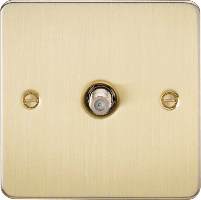 SAT TV Outlet (non-isolated) - Brushed Brass