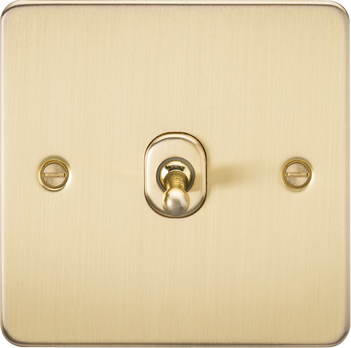 10AX 1G Intermediate Toggle Switch - Brushed Brass