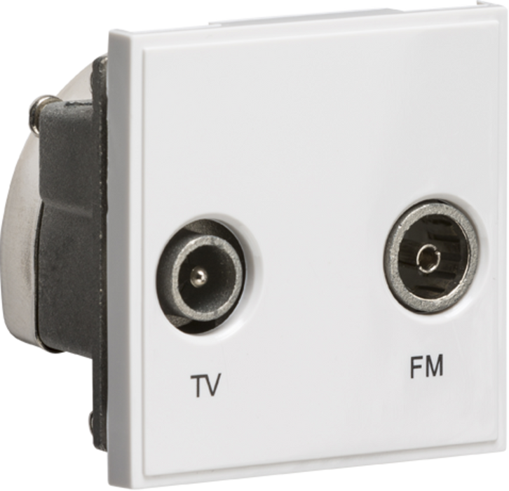 Diplexed TV /FM DAB Outlet Module 50 x 50mm - White