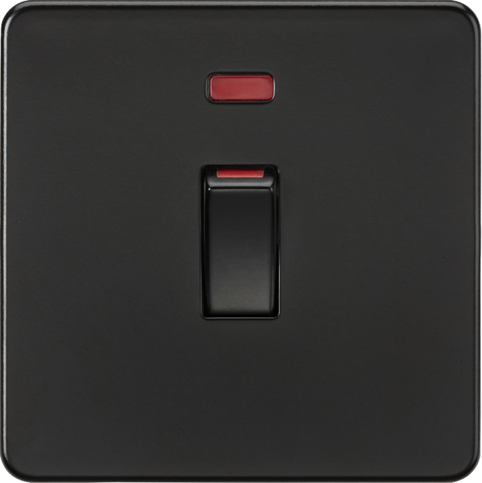 45A DP Switch with Neon (1G size) - Matt Black