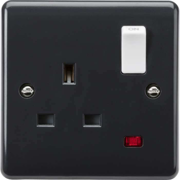 13A 1G DP Switched Socket with Neon [Part M compliant]