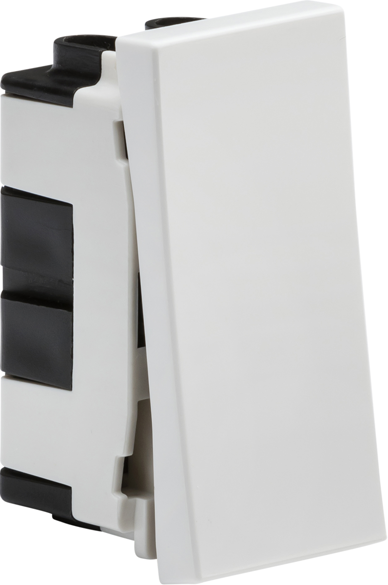 20AX 1G intermediate modular switch (25x50mm) - White — Derby Firelec Ltd
