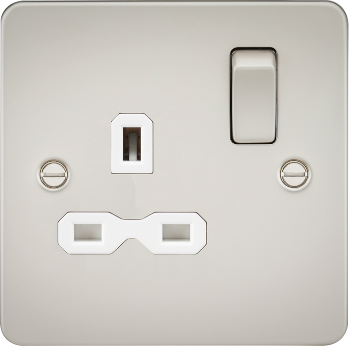 13A 1G DP Switched Socket - Pearl with White Insert