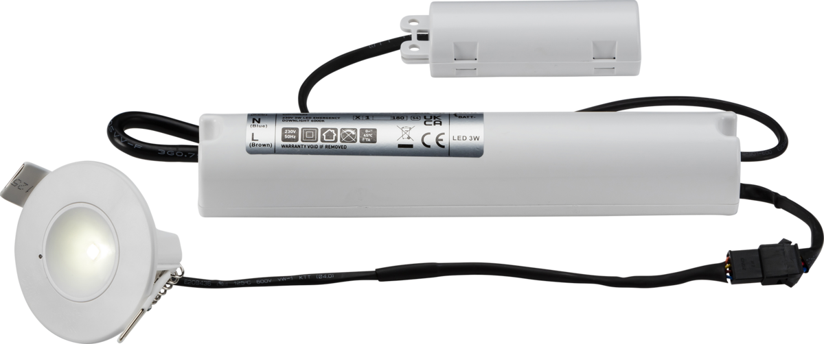 230V IP20 3.5W LED Emergency Downlight 5500K (maintained/non-maintained use)