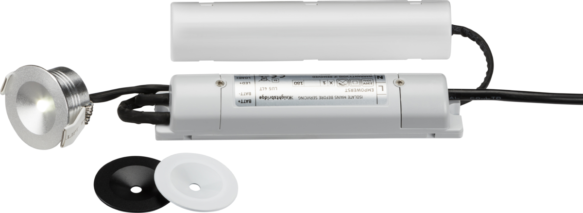 230V IP20 3W LED Emergency Downlight - Self-Test