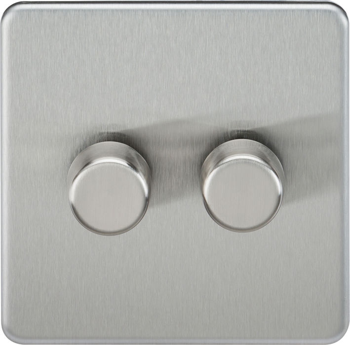 2G 2-way 10-200W (5-150W LED) Intelligent dimmer - Brushed Chrome