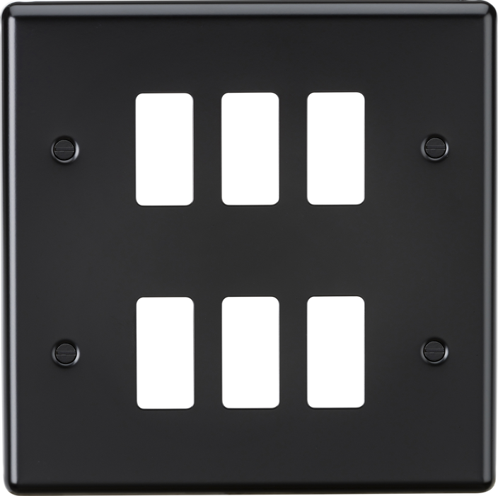 6G Grid Faceplate - Matt Black