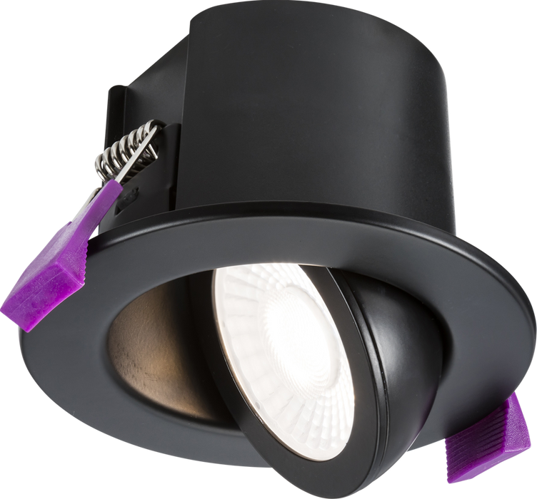 SpektroLED Evo Tilt - Fire Rated IP65 Downlight with 2 x Wattage and 4 x CCT - Matt Black