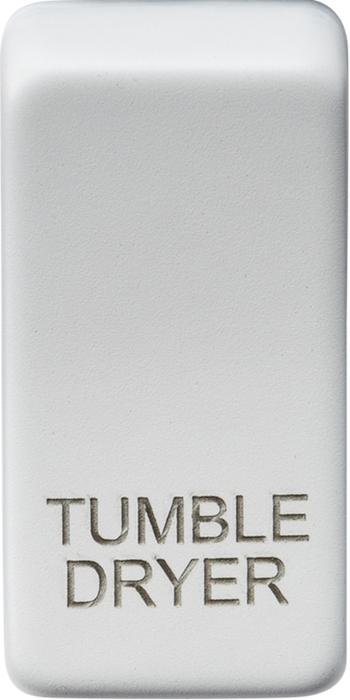 Switch cover "marked TUMBLE DRYER" - matt white