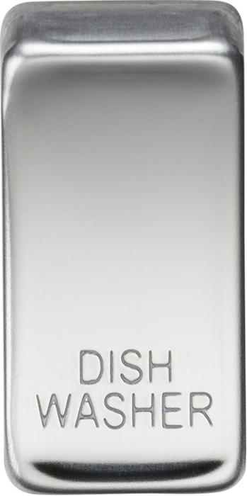 Switch cover "marked DISHWASHER" - polished chrome