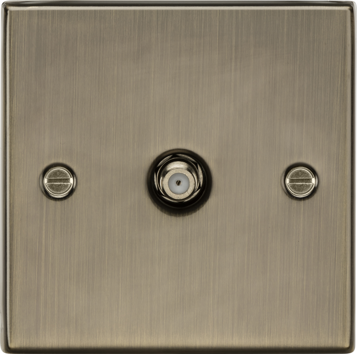 SAT TV Outlet - Antique Brass