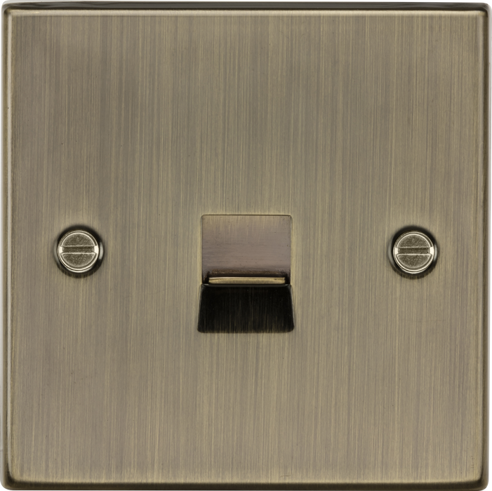 Telephone Master Outlet - Square Edge Antique Brass