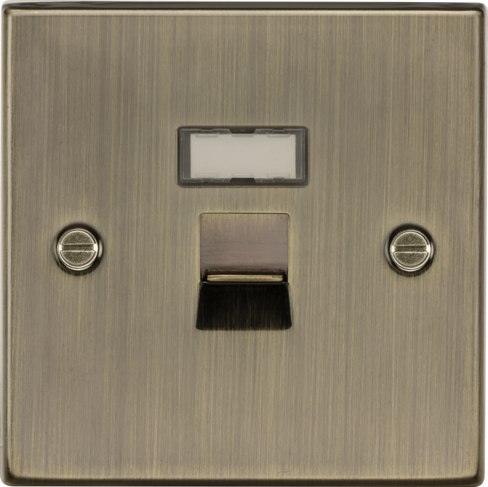 RJ45 Network Outlet - Antique Brass