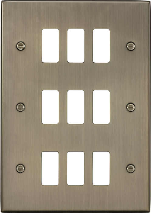 9G Grid Faceplate - Antique Brass