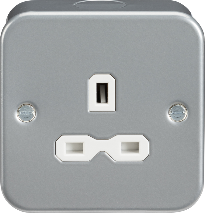 Metal Clad 13A 1G Unswitched Socket