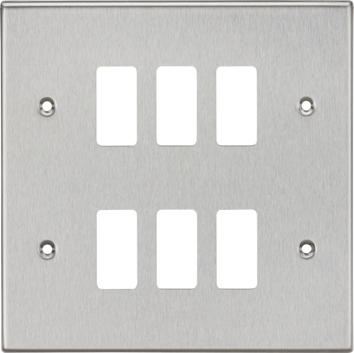 6G Grid Faceplate - Brushed Chrome