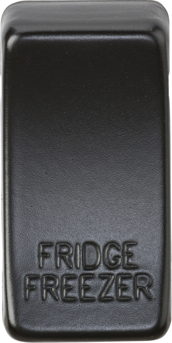 Switch cover "marked FRIDGE FREEZER" - matt black