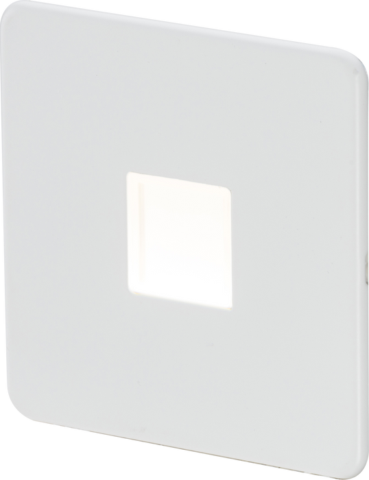 230V LED Plinth Light - Matt White