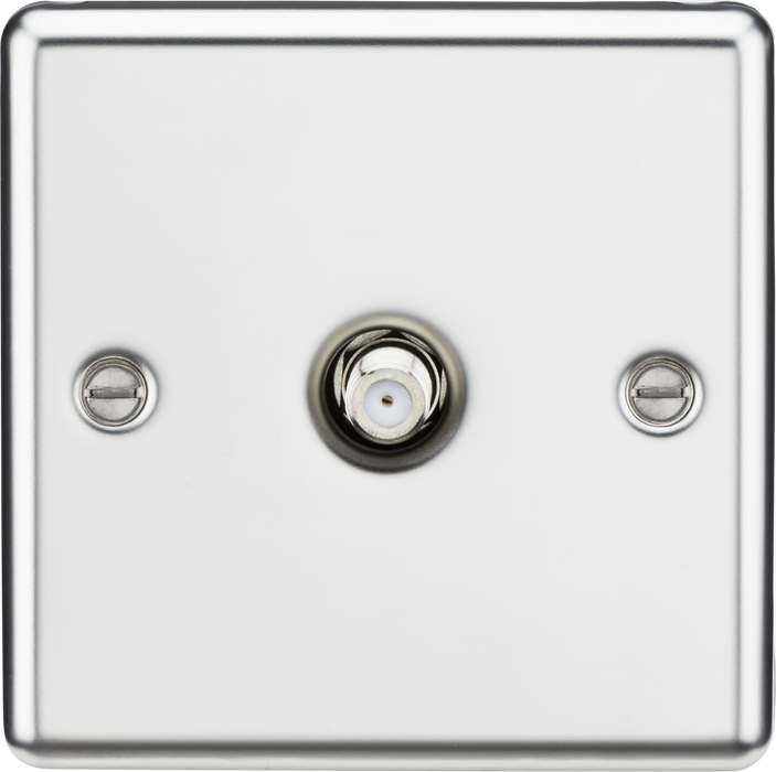 SAT TV Outlet - Polished Chrome