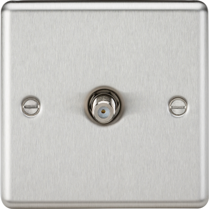 SAT TV Outlet - Brushed Chrome