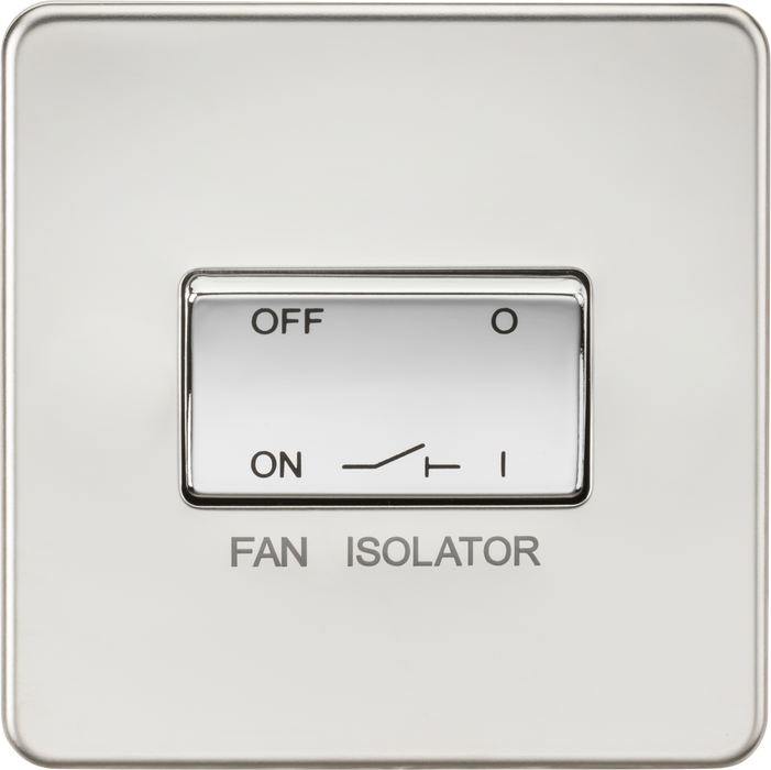 10AX Fan Isolator Switch - Polished Chrome