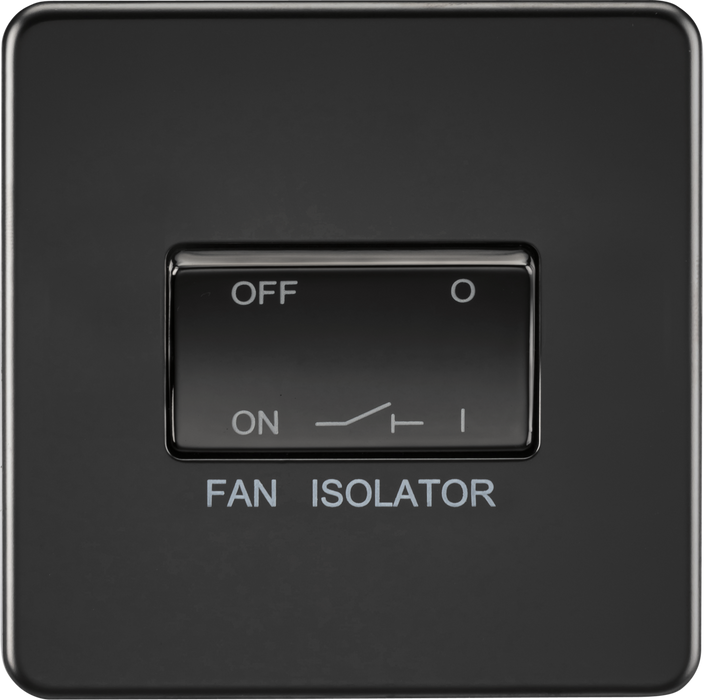 10AX Fan Isolator Switch - Matt Black