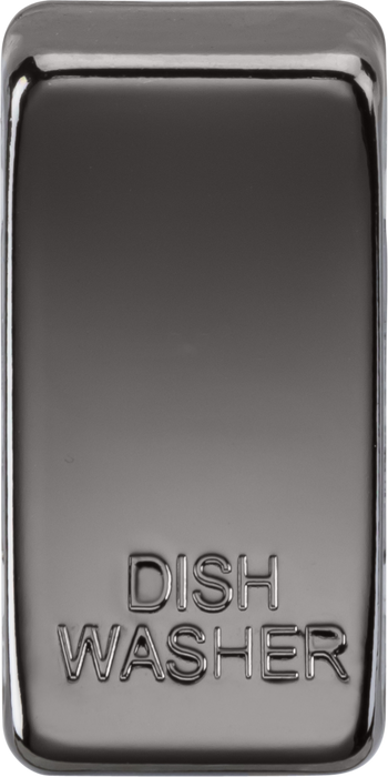 Switch cover "marked DISHWASHER" - black nickel