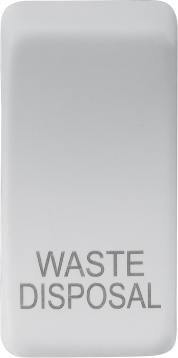 Switch cover "marked WASTE DISPOSAL" - matt white