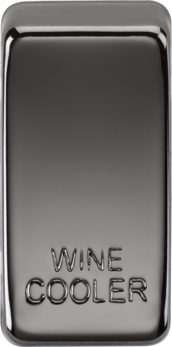 Switch cover "marked WINE COOLER" - black nickel