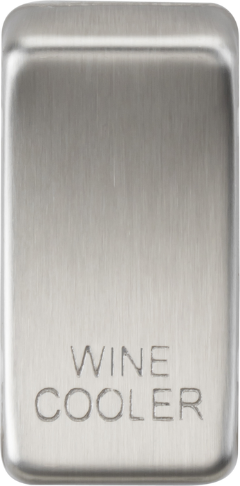 Switch cover "marked WINE COOLER" - brushed chrome