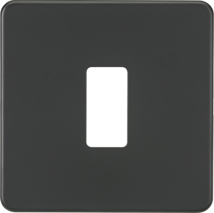 Screwless 1G grid faceplate - anthracite