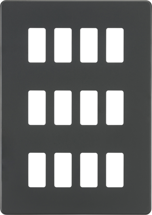 Screwless 12G grid faceplate - anthracite