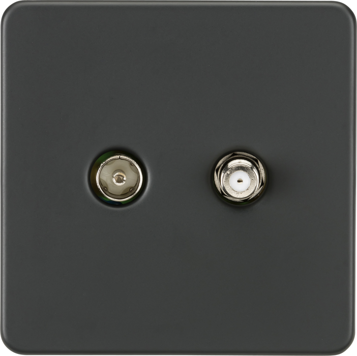 TV & SAT TV Outlet (Isolated) - Anthracite