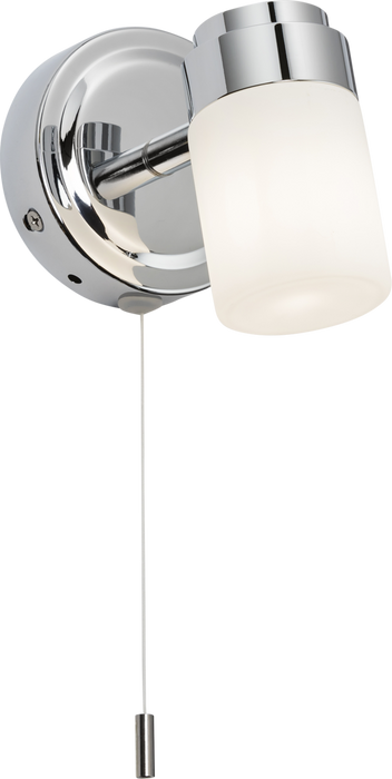 230V IP44 G9 Single Spotlight with Frosted Glass - Chrome