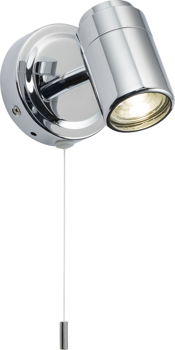 230V IP44 GU10 Single Spotlight - Chrome