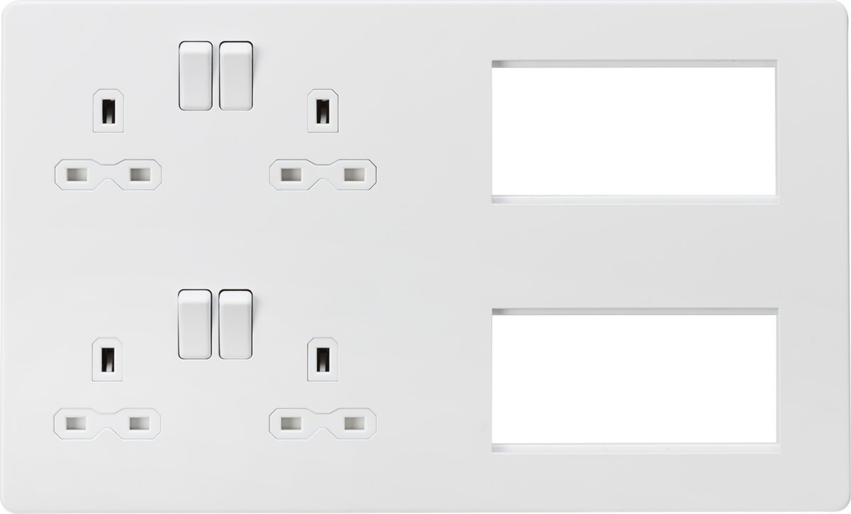 Combination Plate - Matt White with White Insert — Derby Firelec Ltd