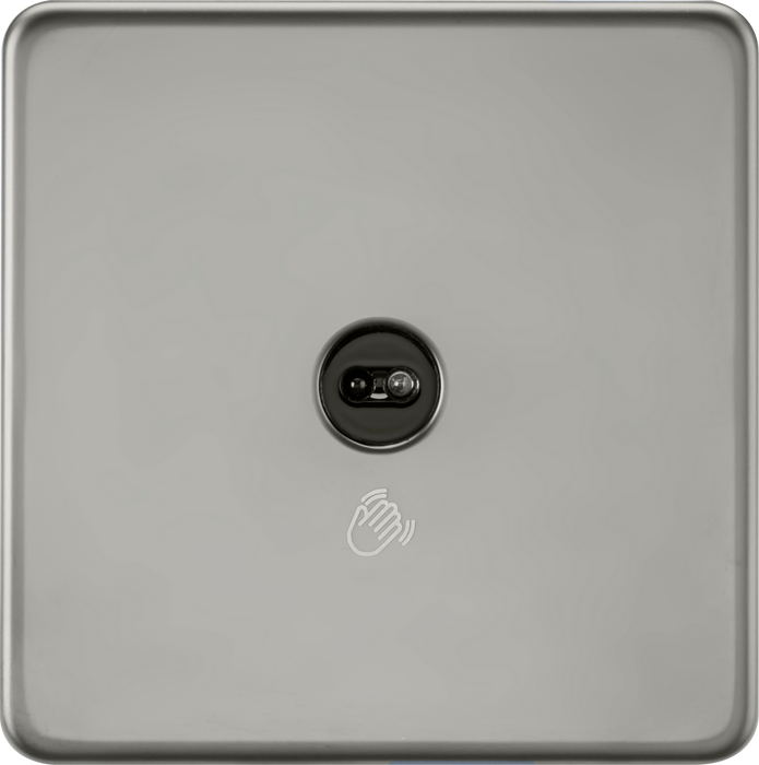 230V 1G 1-way Touchless Switch - Black Nickel