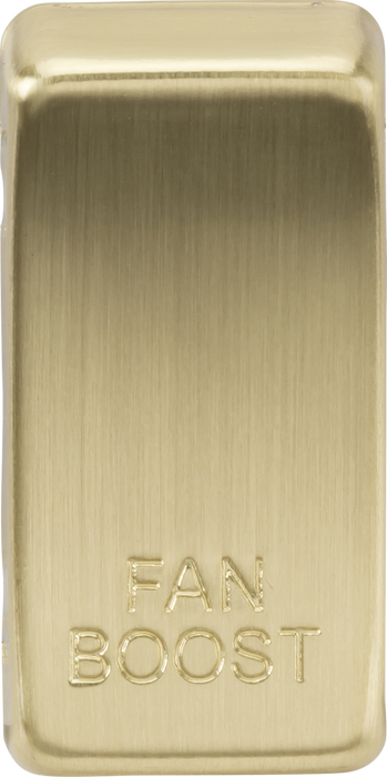 Switch cover "marked FAN BOOST" - brushed brass