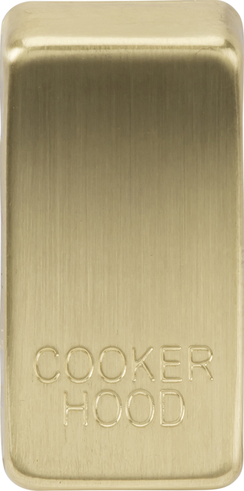 Switch cover "marked COOKER HOOD" - brushed brass