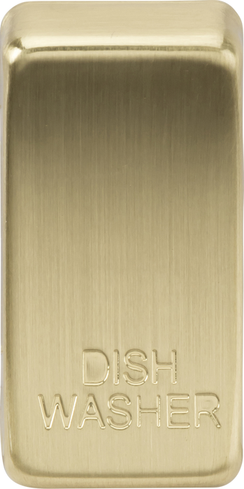 Switch cover "marked DISHWASHER" - brushed brass