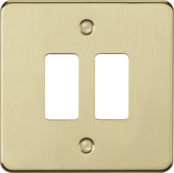 2G grid faceplate - brushed brass