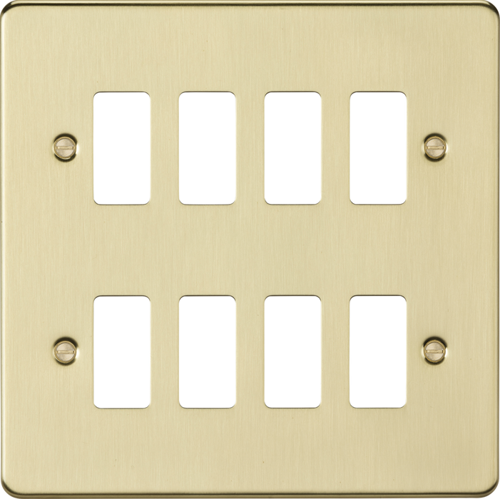 8G grid faceplate - brushed brass