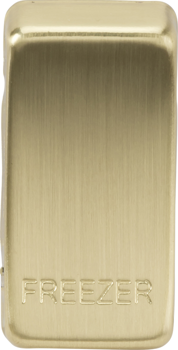 Switch cover "marked FREEZER" - brushed brass