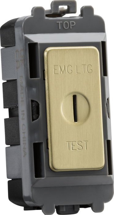 20AX DP key module (marked EMG LTG TEST) - brushed brass